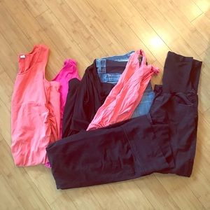 Large/XL maternity dress and pants lot - 7 items